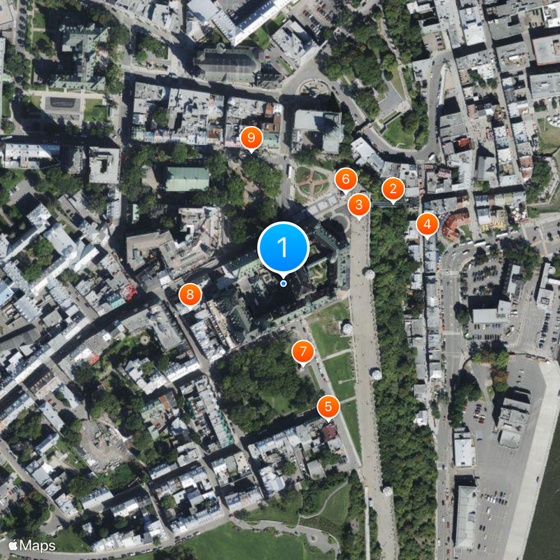 Château Frontenac Kaart