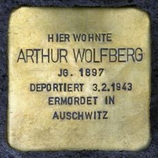 Stolperstein en memoria de Arthur Wolfberg