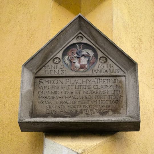 Pamětní deska Šimona Plachého