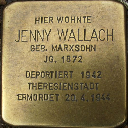 Stolperstein en memoria de Jenny Wallach