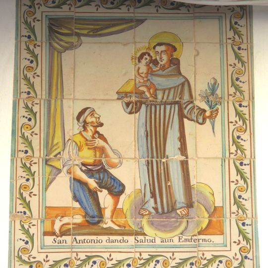 Ceramic panel of Saint Anthony of Padua at 8 Nicolau Factor street, Canals