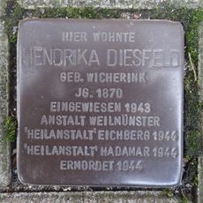 Stolperstein dedicated to Hendrika Diesfeld