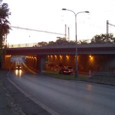 Railway bridge over Spojovací street