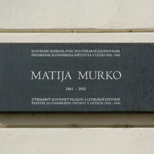 Matija Murko plaque