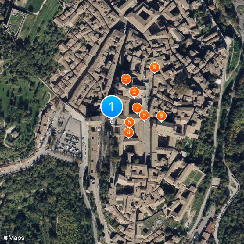 Palais ducal d'Urbin Carte