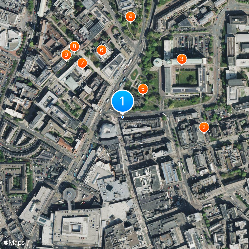 Newcastle upon Tyne Mapa