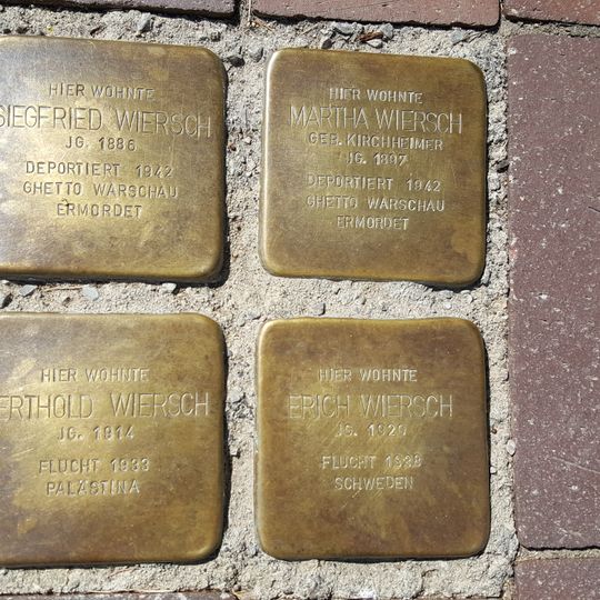 Stolperstein dedicated to Berthold Wiersch