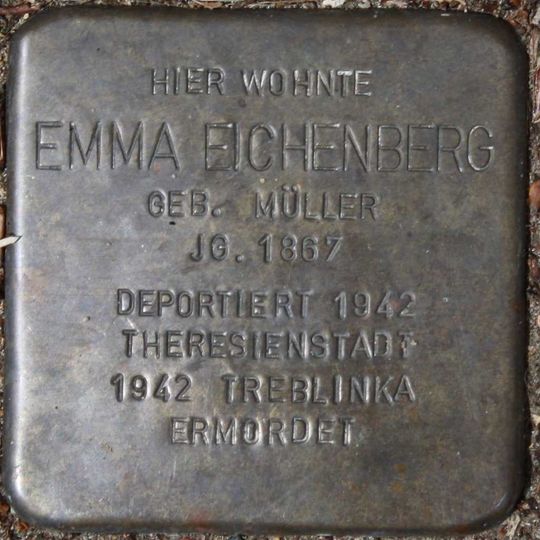 Stolperstein dedicated to Emma Eichenberg