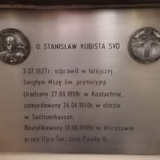 Commemorative plaque to Stanisław Kubista in Panewniki