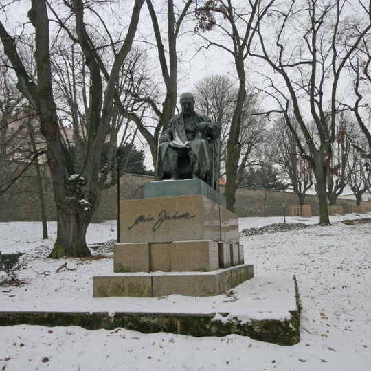 Statue of Alois Jirásek in Litomyšl