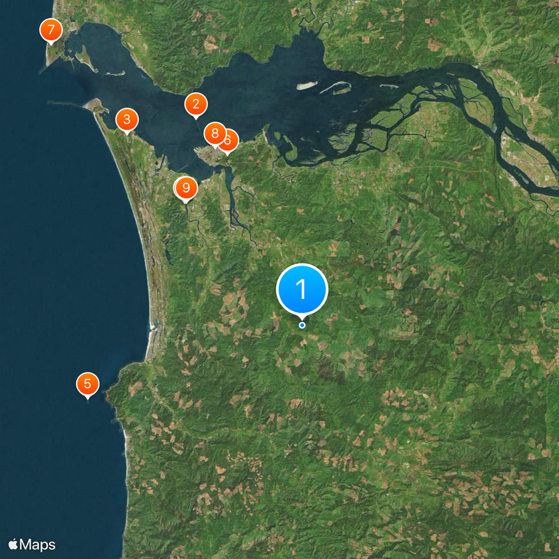 Condado de Clatsop Mapa