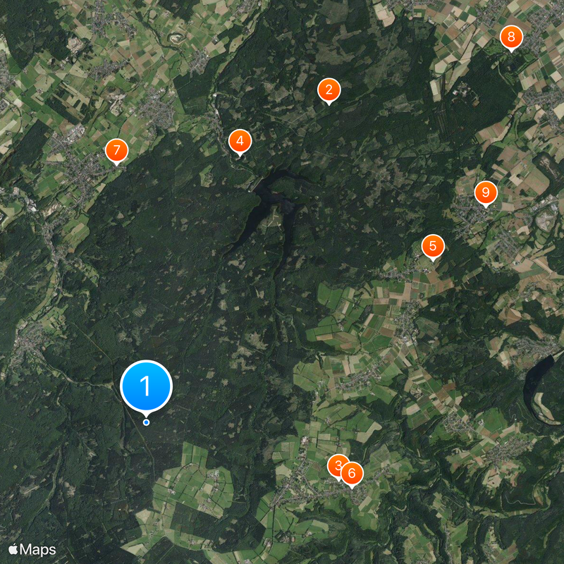 Forêt de Hürtgen Carte