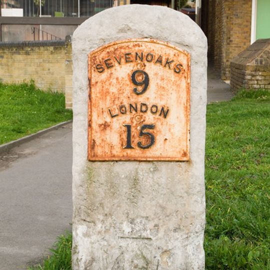 Milestone At Junction Of Sevenoaks Road With Farnborough Hill