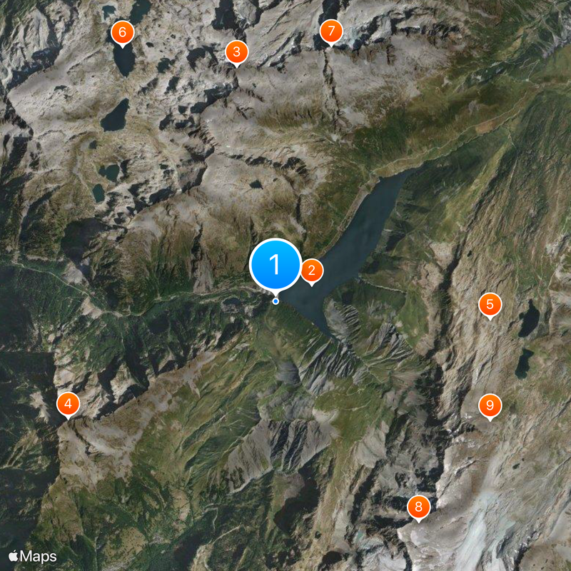 Grand'Maison Dam Mapa