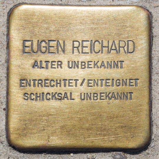 Stolperstein en memoria de Eugen Reichard