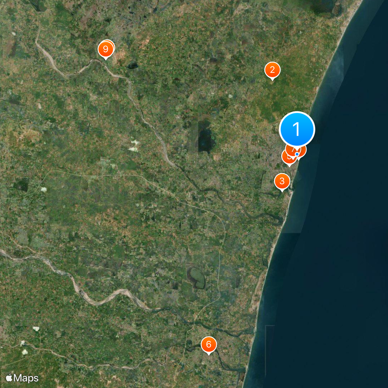 Sri Aurobindo Ashram Map