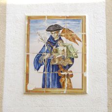 Ceramic panel of Saint Anthony of Padua at Nicolas Factor street