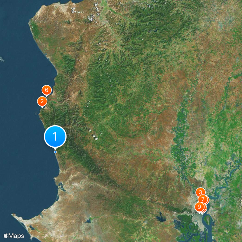 Montañita Map