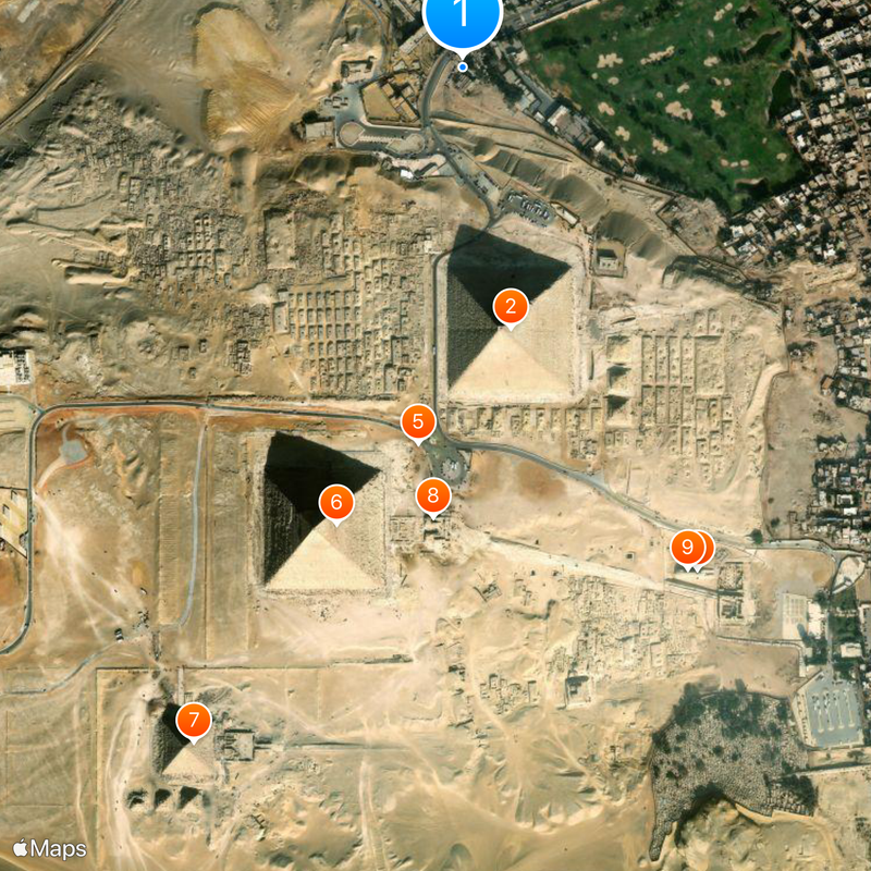 Pyramides de Gizeh Carte