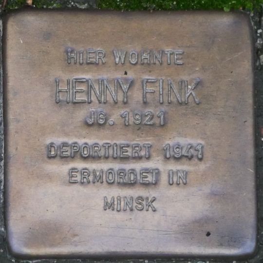 Stolperstein dedicated to Henny Fink