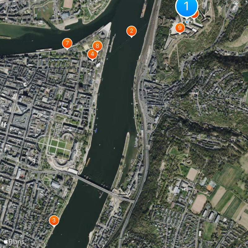 Ehrenbreitstein Fortress Map