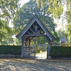 Lych gate in churchyard of St Helen, Tarporley