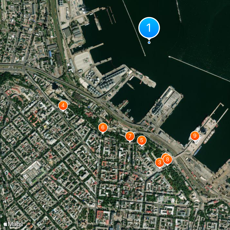 Port of Odesa Map
