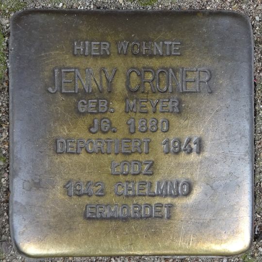 Stolperstein en memoria de Jenny Croner