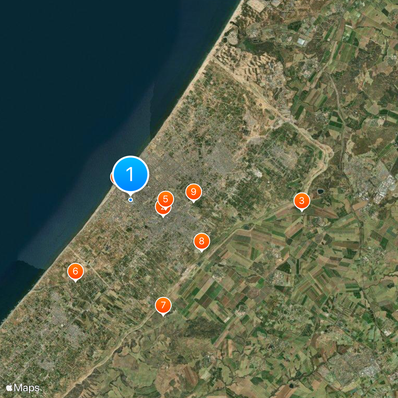 Islamic University of Gaza Map