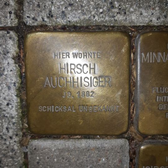 Stolperstein dedicated to Hirsch Auchhisiger