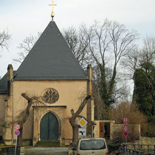 Friedhofskapelle und vier Grabmale Burgstraße -
