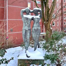 Striding couple