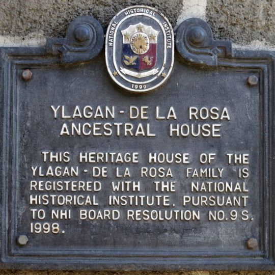 Ylagan-de la Rosa Ancestral House historical marker