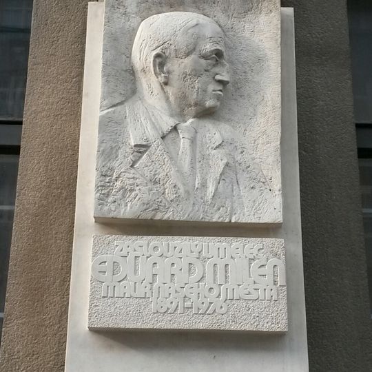 Plaque of Eduard Milén