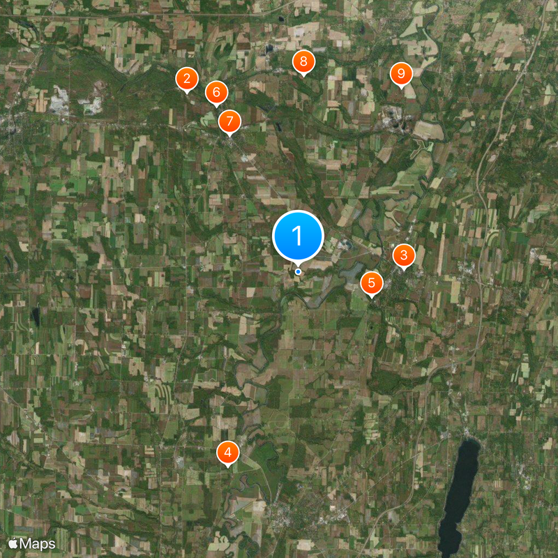 Indicatif régional 585 Carte