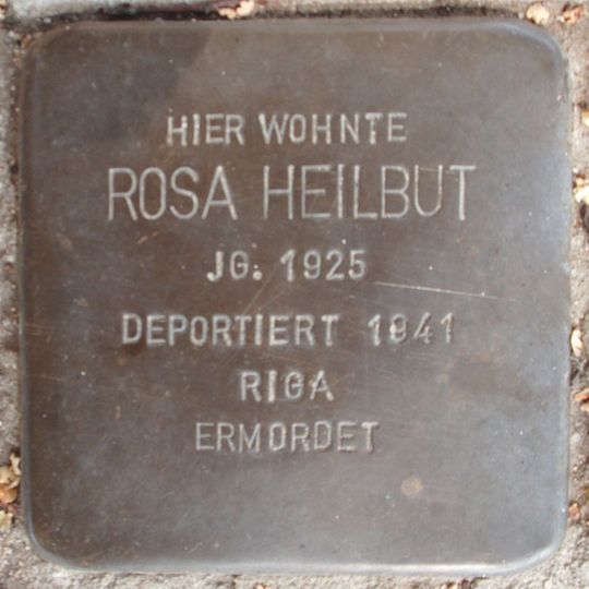 Stolperstein en memoria de Rosa Heilbut