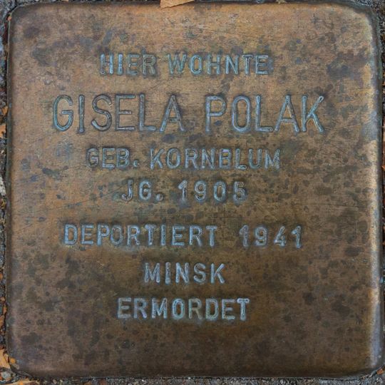 Stolperstein dedicated to Gisela Polak