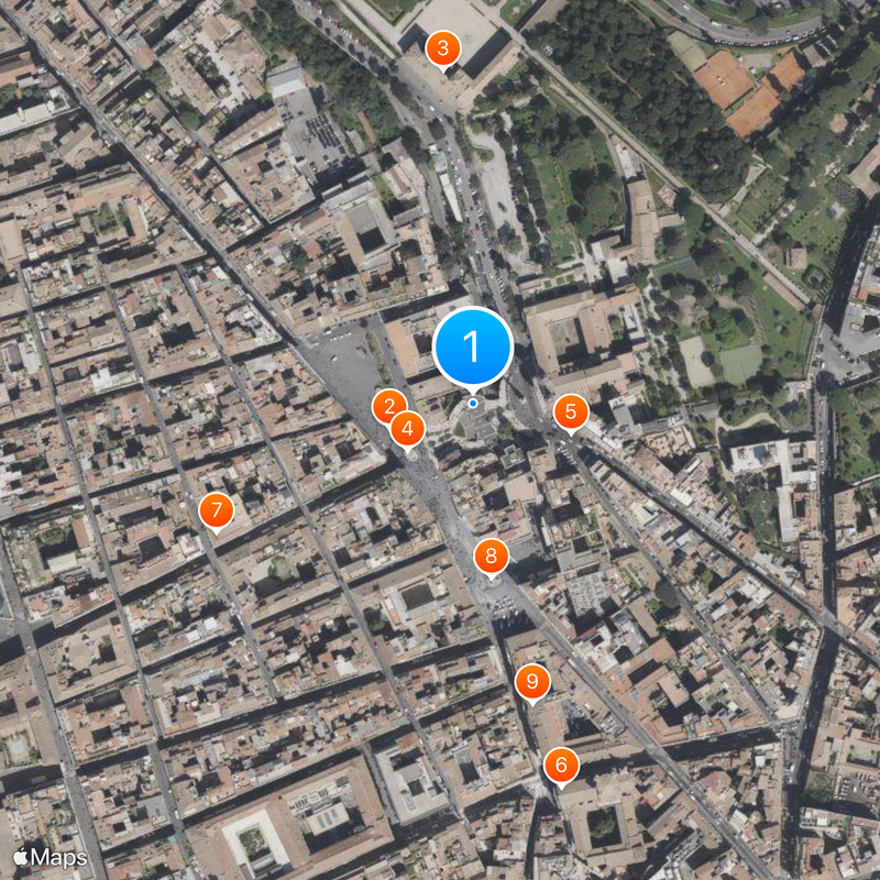 Escadarias da Praça da Espanha Mapa