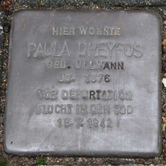 Stolperstein dedicated to Paula Dreyfus