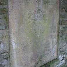 Stone Wall With Plaque In Car Park To The North Of The Mason's Arms Public House