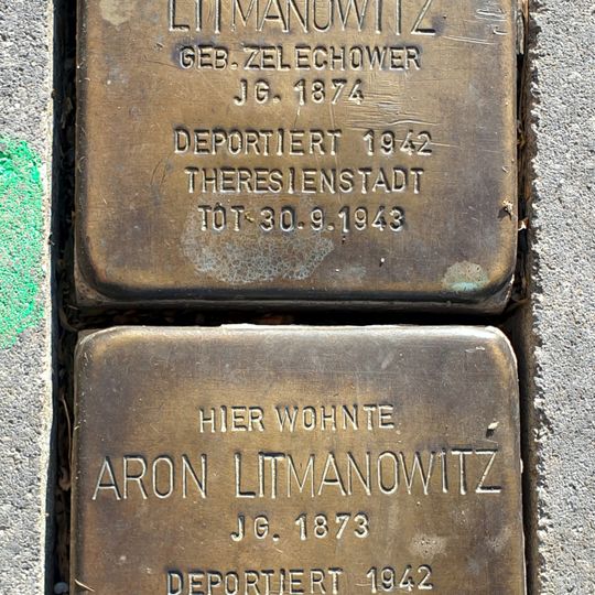 Stolperstein en memoria de Ruchla Laje Litmanowitz