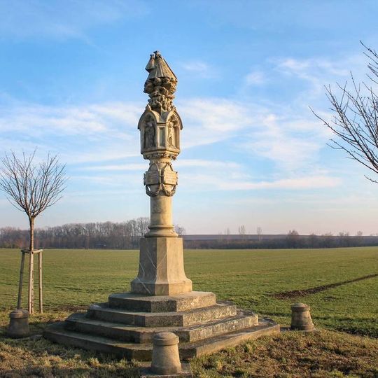 Sloup Panny Marie ve Vojnici jižně od obce u silnice