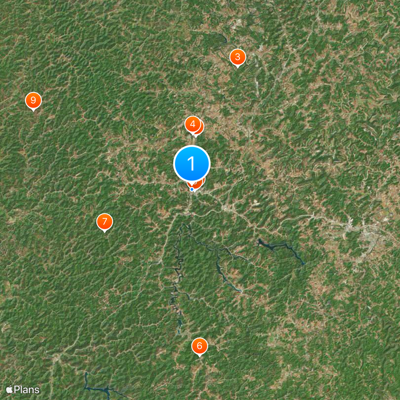 Trans-Allegheny Lunatic Asylum Karte