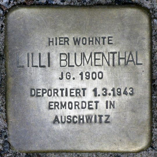Stolperstein für Lilli Blumenthal