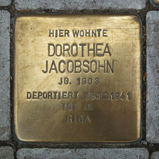 Stolperstein dedicated to Dorothea Jacobsohn