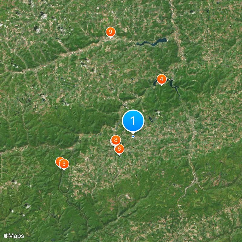 Condado de Tioga Mapa