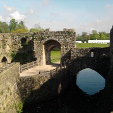 Ruins of barbicans and dam at Leeds Castle