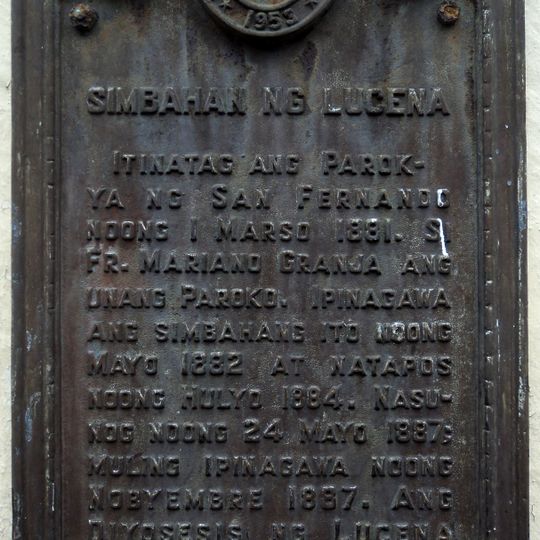 Church of Lucena historical marker