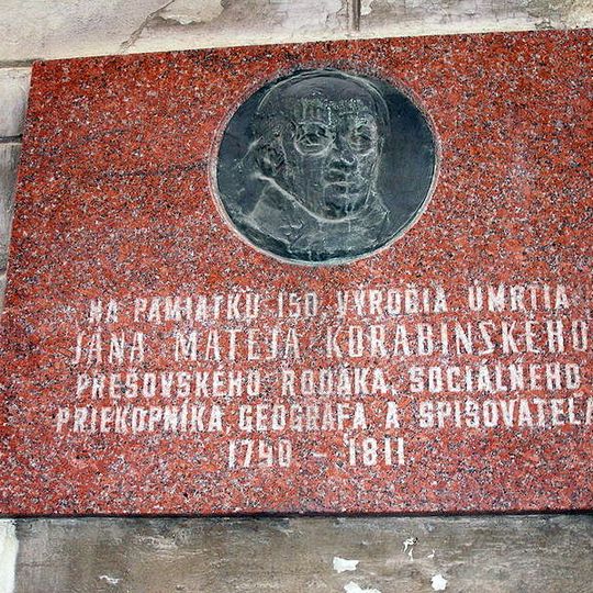 Evanjelické kolégium, tabuľa pamätná