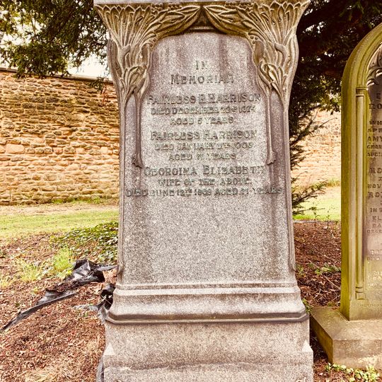 Fairless Harrison Tomb About 100 Metres East Of Jesmond Cemetery Gateway
